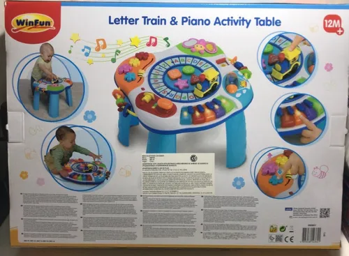 JUEGO MESA ACTIVIDADES DE PIANO CON LUCES Y TREN PARA BEBÉS