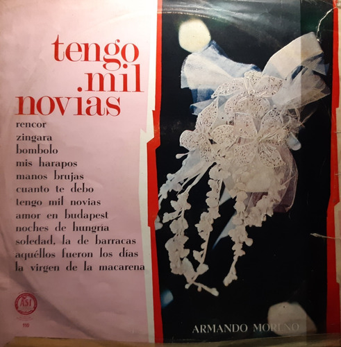 Disco Vinilo Armando Moreno Tengo Mil Novias Original Impec!