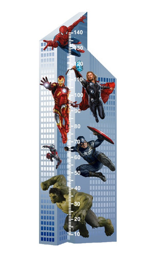 Medidor Infantil Estatura Edificio Avengers -  1.50mx50cm