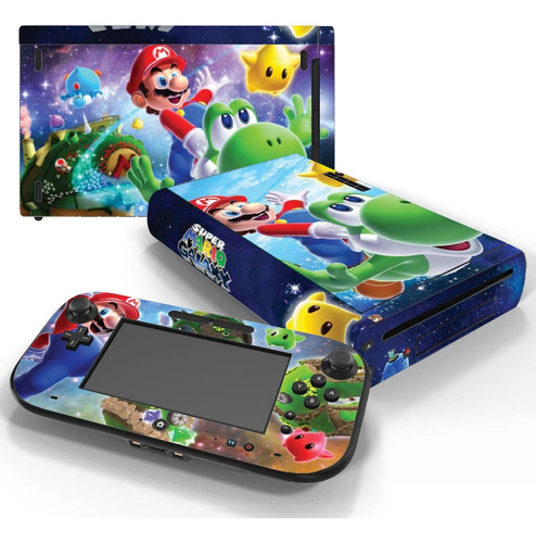 Skin Wii U Mario Vinilo Protector Cubre Gamepad Y Consola
