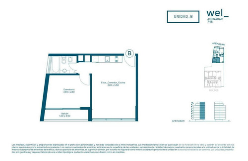 Imagen 20 de 20 de Wel Amenabar - 2 Ambientes Con Detalles De Calidad - Amenities - Cochera Opcional !