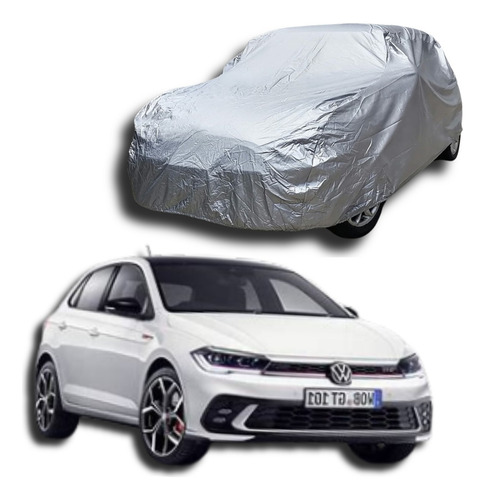 Funda Auto Afelpada Lona Cubierta Vw Polo 2020-2023