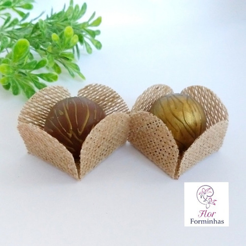 100 Forminhas Caixeta Rustica Para Casamento, Festas