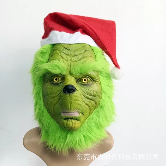 Mimisasa Grinch Mask Glove Disfraz de Navidad Santa Hat Máscara para niño adulto 