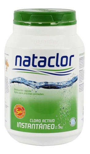 Cloro Activo Instantaneo  X 5k Nataclor Para Pileta