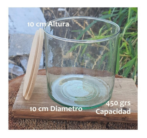Imagen 3 de 5 de Frascos / Cilindro 10x10cm Para Velas C/ Tapa Mdf Paq 10pz