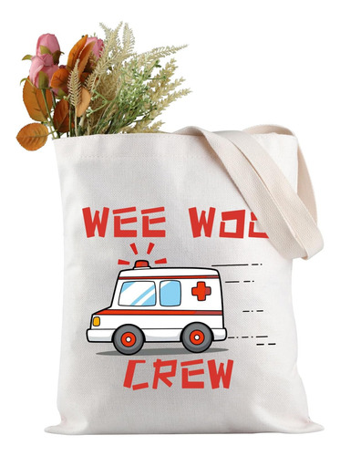 Jxgzso Divertido Wee Woo Crew Tote Bag Regalo Paramédico Reg