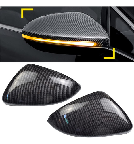 1 Par Cubierta Negra Para Espejo Retrovisor Izquierdo Vw Mk7