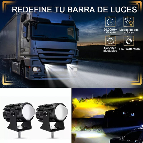 Faro Led Con Interruptor De Manillar P/moto, 2 Piezas 2
