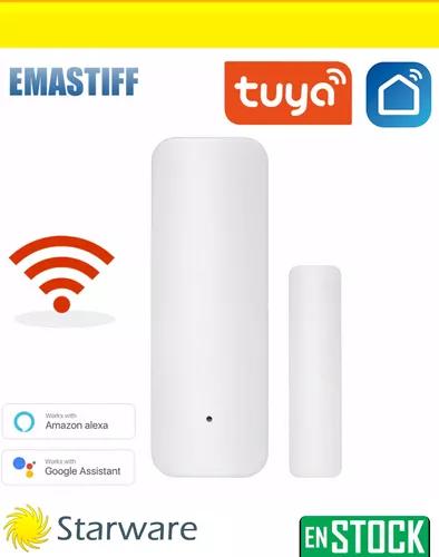 ALARMA SENSOR APERTURA TUYA V2B PUERTA WIFI APP ALEXA GOOGLE HOME