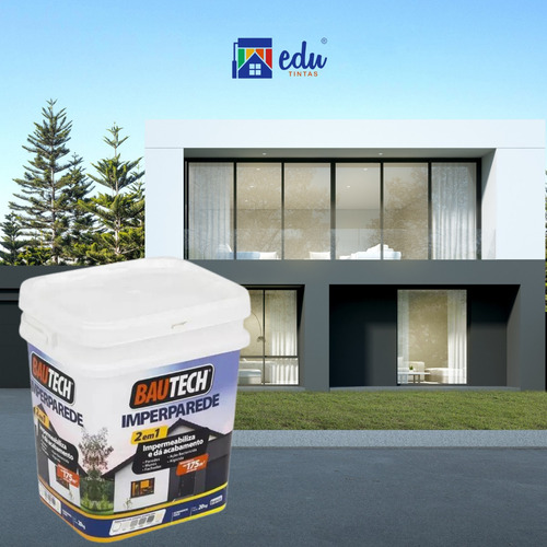 Tinta Imperparede Impermealizante Bautech Cores 2 0 K G. Acabamento Fosco Cor Cinza Platina