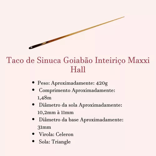 Taco De Sinuca Maxxi Baianinho De Mauá Oficial Inteiriço Com Capa