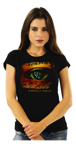 Polera Mujer A Perfect Circle Eye Rock Impresión Directa