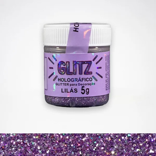Glitter Holográfico Decoração Glitz Comestível Várias Fab
