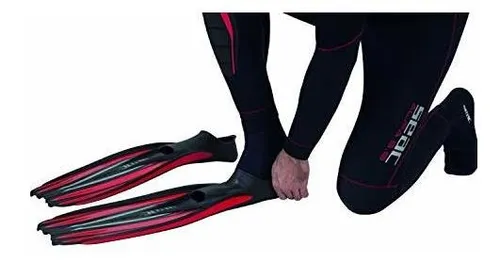Aletas De Buceo Seac F100 Pro (rojo, Talla 42/43)
