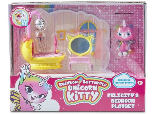 Playset Dormitorio De Felicity Mariposa Unicornio Gatita