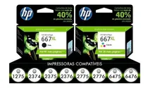 Comprar Kit  De Cartuchos Originais Hp 667 Xl Black + Color