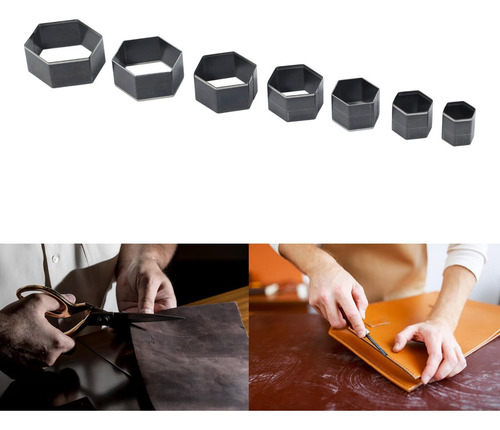 7x Cutter Cutter Cutter Cutter Dies Geométrico De Hexágono