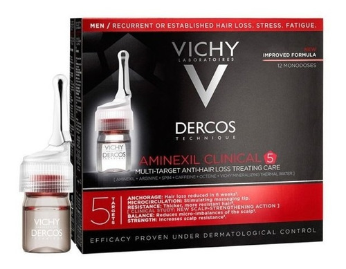 Vichy Dercos Aminexil Clinical 5 Hombre 12x Anticaida