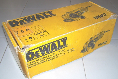 Esmeriladora Esmeril Angular Dewalt 4 1/2 Con Sus Manuales
