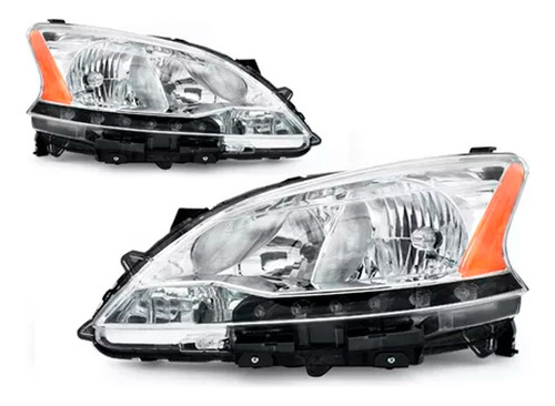 Faros Sentra  Linea Led Negra 2013 2014 2015  Nuevos