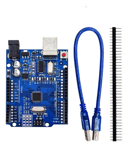 Tarjeta Desarrollo Uno Ch340 Compatible  Arduin, Con Cable