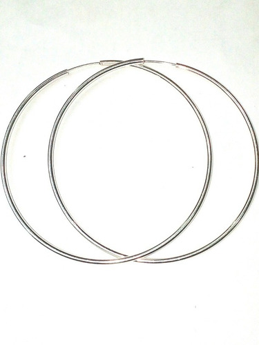 Aros Argollas De 6 Cm Plata