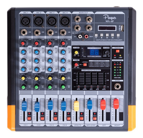 Consola Mixer Pasiva 4 Ch Phanton Dsp Efectos Mx-4p