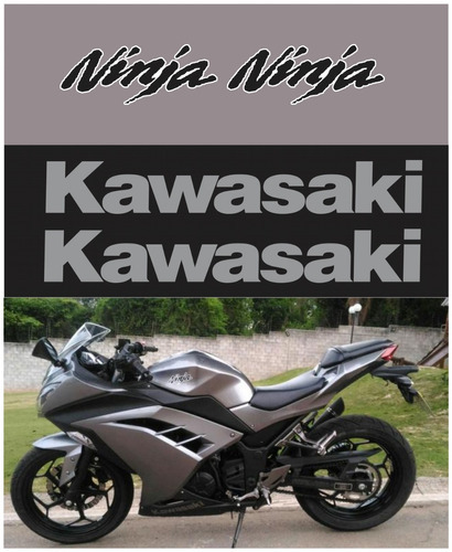 Kit Adesivo Kawasaki Ninja 300 Preta Cor padrão