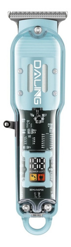 Máquina Cortador Daling Clipper Cabelo Transparente Dl-1585 Cor Azul-transparente 110v/220v