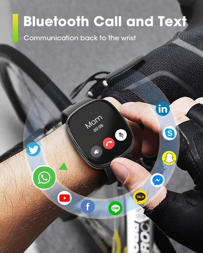 Relojes Inteligentes Para Hombres Y Mujeres Fitness: Rastreador De Fitness Con Blutooth Call 24h Frecuencia Cardíaca Spo2 Monitor De Sueño 5atm Imperm