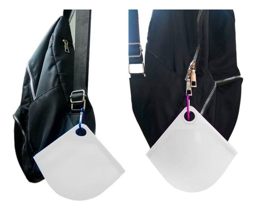 Imagen 8 de 9 de Kn95 Porta Cubrebocas Estuche Silicon Mascarilla Case Blanco