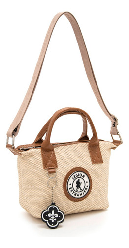 Bandolera Mónaco Rafia Beige