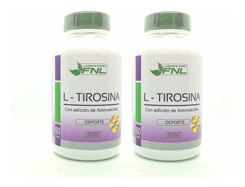 L- Tirosina 2 Fcos 2 Meses 2x60cap 500mg. Fatiga / Animo