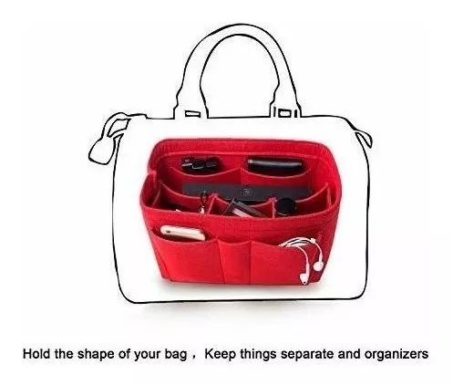 Organizador de bolso de fieltro, organizador de bolsa de fieltro, bolso de  mano para mujer, bolso de mano para Speedy Neverfull Longchamp mediano