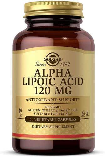 Ácido Alfa Lipoico 120 Solgar 60 Capsulas