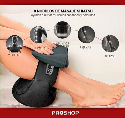 Masajeador Cervical Hombros Pies Shiatsu Calor Infrarrojo !