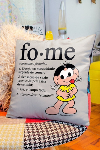 Imagem 2 de 2 de Almofada De Tecido Turma Da Mônica Magali Fome