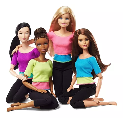 Boneca Barbie Articulada - Feita Para Mexer - Yoga - Morena Blusa