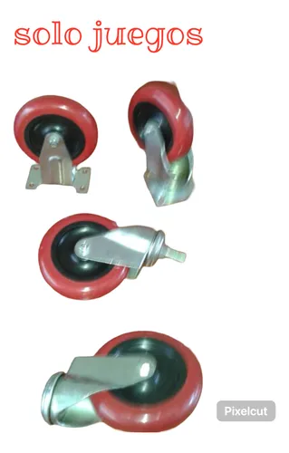 comprar  Ruedas De 5 PuLG  2 Base Giratoria Y 2 Base Fija Juego De 4