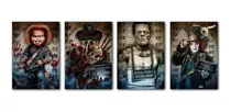 Comprar Kit 4 Placas Personagens Filmes Terror Presos - 40 X 50