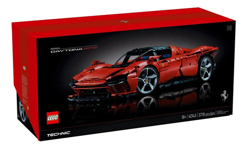 Blocos de montar LegoTechnic Ferrari Daytona SP3 3778 peças em caixa