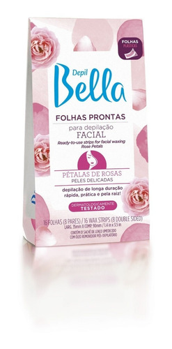Depil Bella Folhas Prontas Facial Pétalas De Rosas C/16