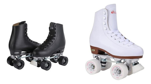 Skates - Patines Clásicos Negros Con Forro De Cuero Para Hom