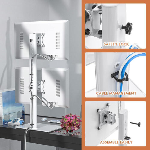 Soporte De Monitor Dual Visualización Vertical De ...