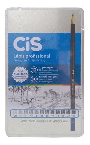 Lápis Para Desenho Técnico Cis - 12 Graduações