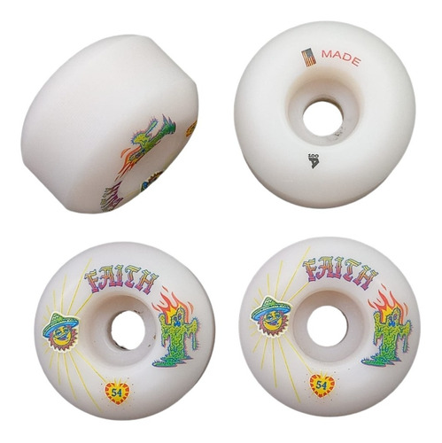 Rodas Skate Faith 54mm 100a Slim Importadas