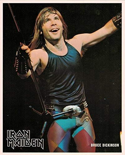 Iron Maiden Bruce Dickenson Retrato Vintage 80s 8\  X 10\  F