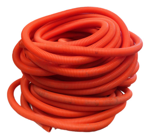 Rollo Manguera Corrugada Naranja 1 Rollo 20 M
