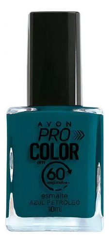 Esmalte  Pro Color Seca 60 Segundos 10ml Avon Cor Azul-petróleo